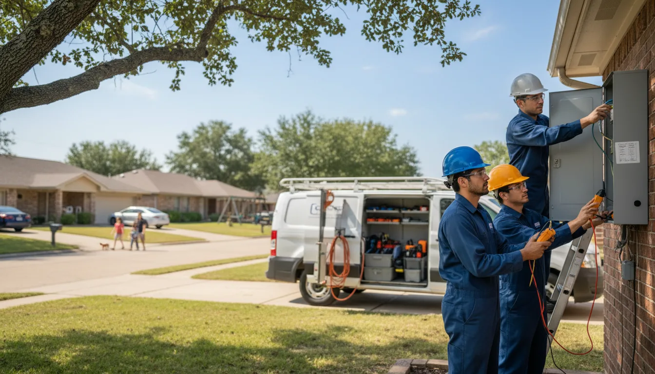 Certified electrician providing emergency electrical services in Delaware, AR